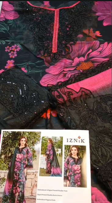 Iznik khaddar 3pc artical
