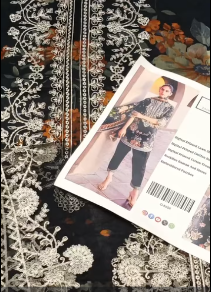 Zainab Chottani Lawn 3PC Digital print with Patches