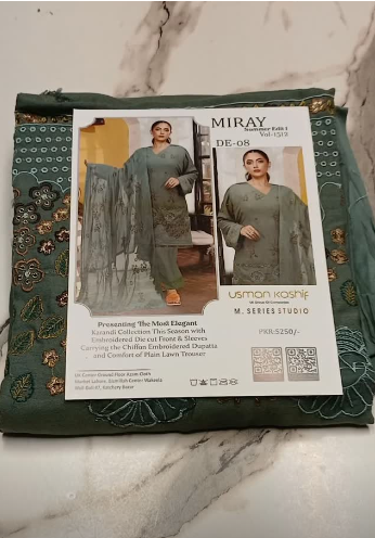 karandi Embroidered  Lawn 3PC Article