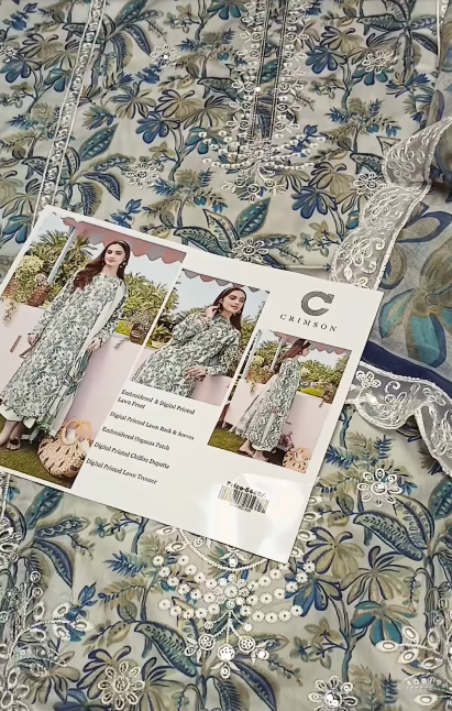 Crimson 3Pcs Lawn Suit