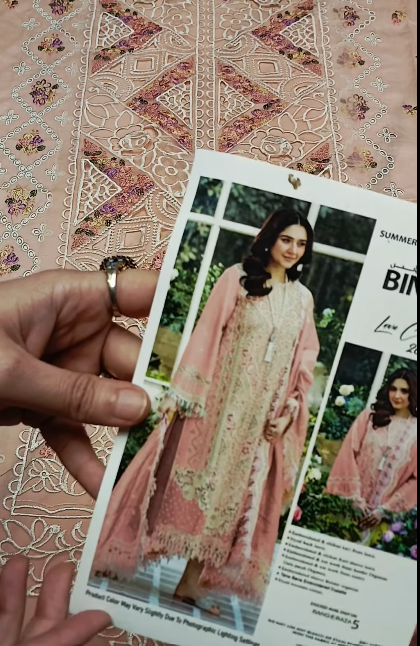 Binliyas 3Pcs Lawn Suit