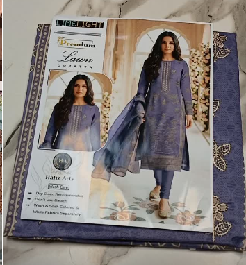LimeLight Lawn 3pc article with lawn dupatta