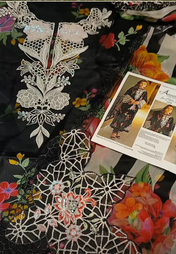 Aneelas Lawn 3pc article with patches