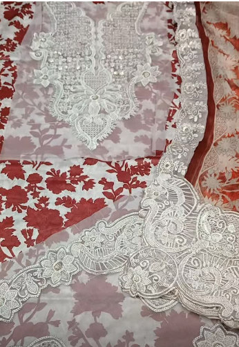 Zainab Chotani 3pc Lawn article with patches