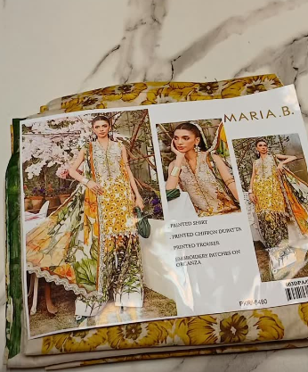 Maria.b Lawn 3pc article with patches