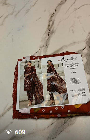 Aneela's 3Pcs Lawn Suit