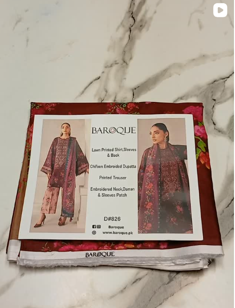 Baroque 3Pcs Lawn Suit