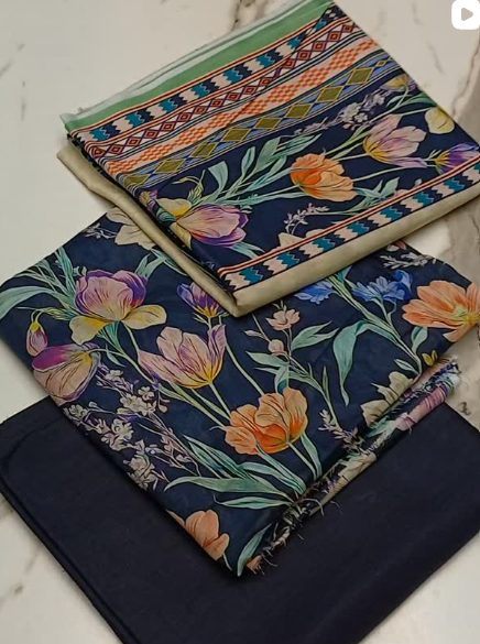 Al Karam 3pcs lawn suit