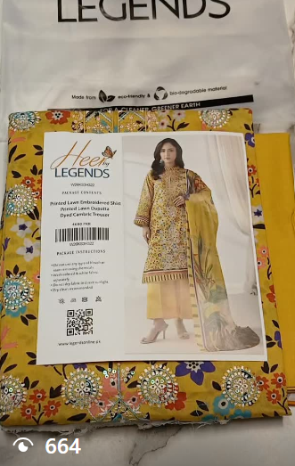 Heer by Legend 3pcs lawn suit