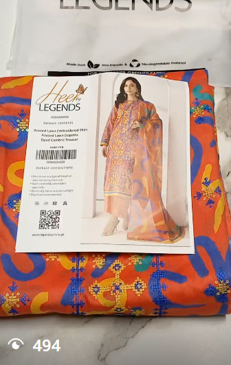 Heer by Legends 3pcs lawn suit