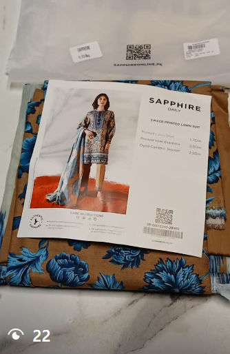 Sapphire 3pcs lawn suit
