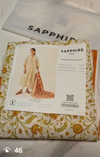 Sapphire 3pcs lawn suit