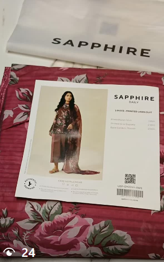 Sapphire 3pcs lawn suit