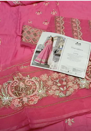 meem Eid Lawn 3pc Luxury Suit