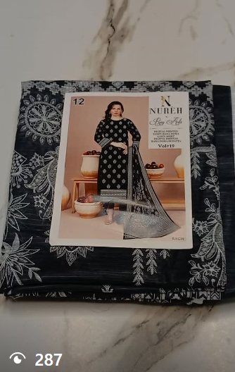 Noor e by reyadh art 3pcs lawn suit