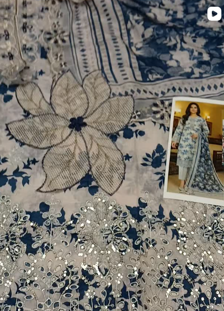 Bin Saeed 3pcs lawn suit