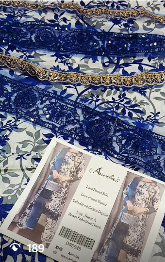 Aneela's 3pcs lawn suit