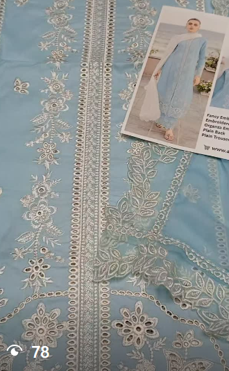 AZURE 3pcs lawn suit