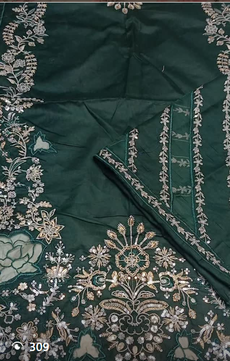 Embroidered Luxury Lawn 3pc suit