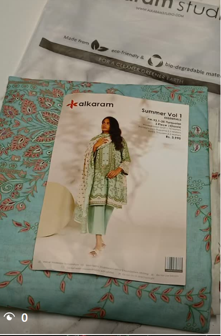AL KARAM 3pcs lawn suit