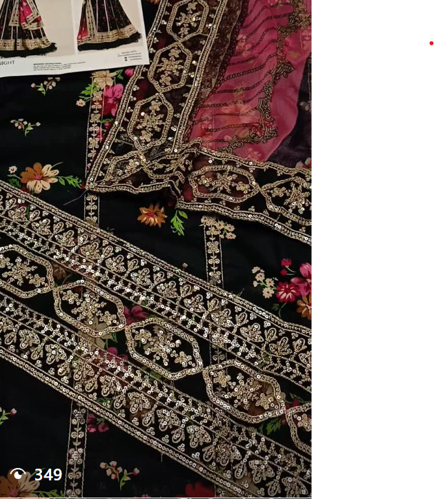 FARASHA 3pcs lawn suit