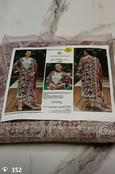 ZAINAB CHOTTANI 3pcs lawn suit