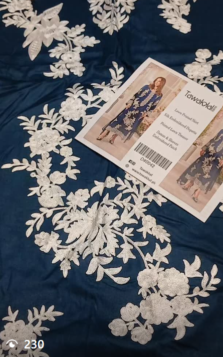 TAWAKAL 3pcs lawn suit