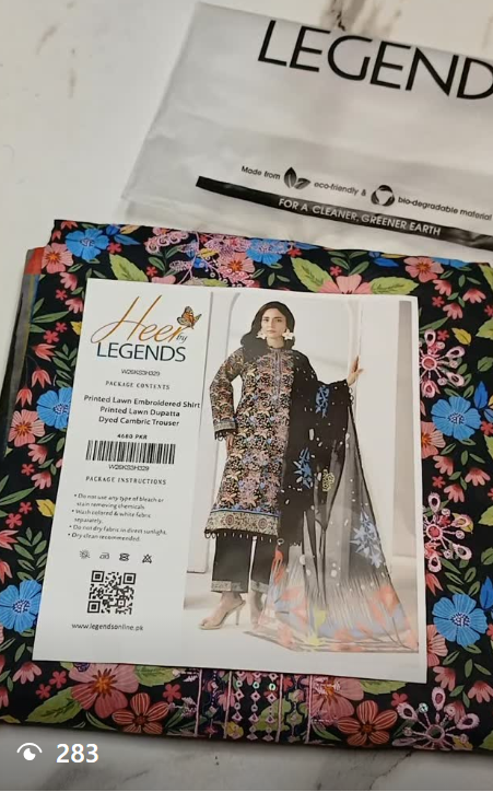 HEER by LEGENDS 3pcs lawn suit
