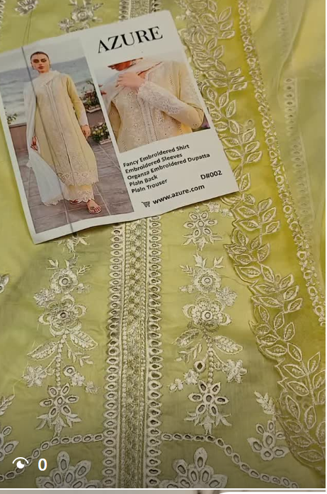 AZURE 3pcs lawn suit