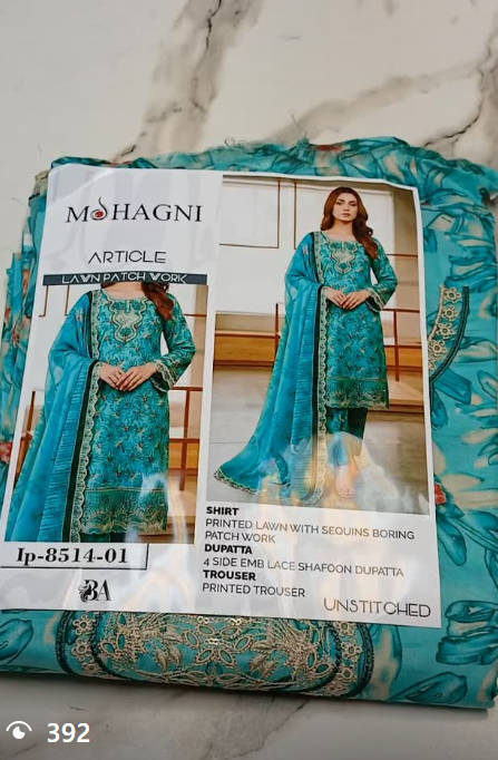 3pcs lawn suit