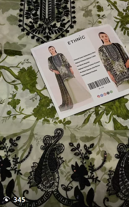3pcs lawn suit