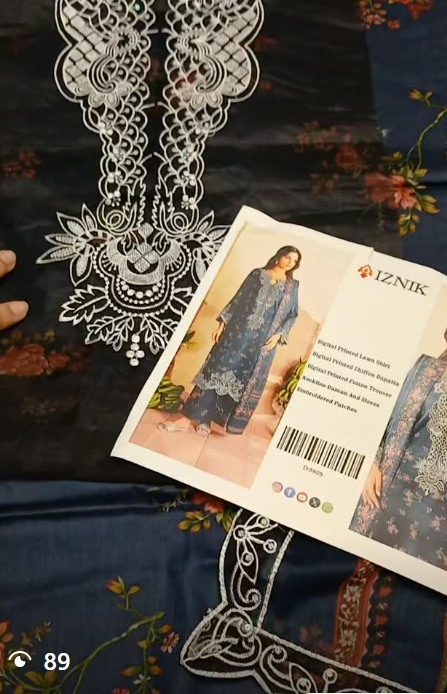 3pcs lawn suit