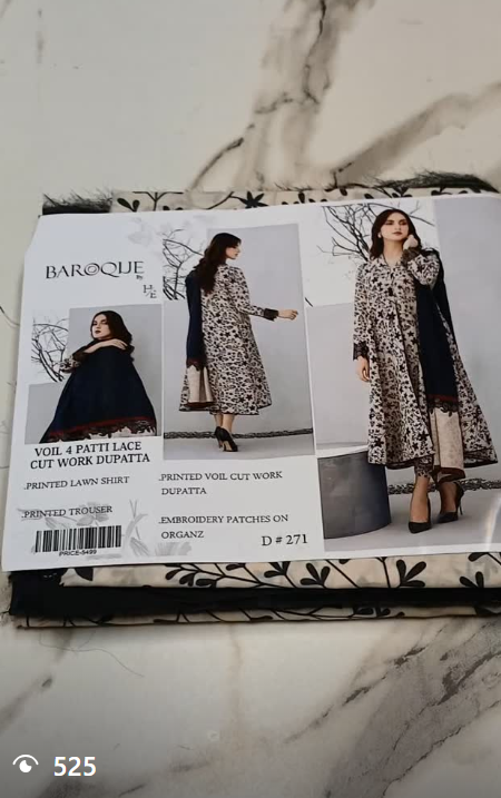 3pcs lawn suit
