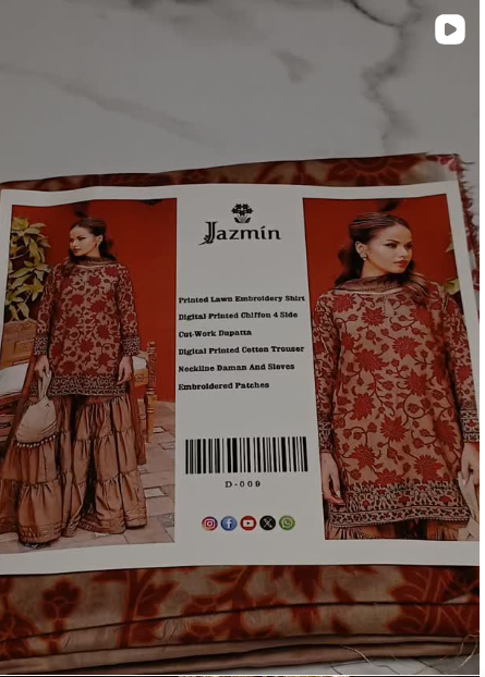 3pcs lawn suit