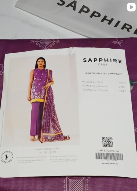 3pcs lawn suit