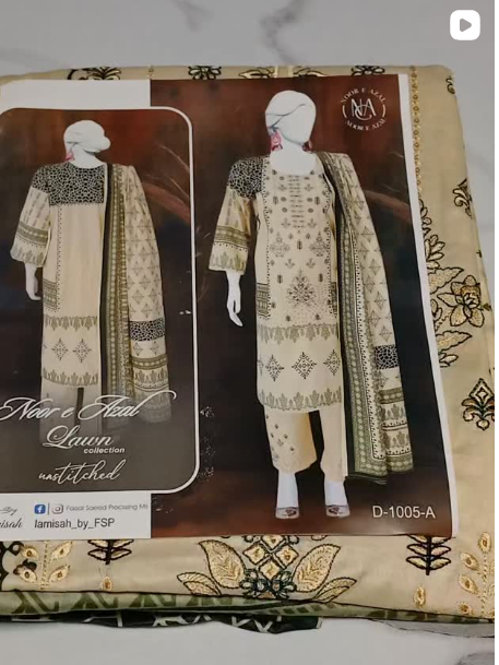 3pcs lawn suit