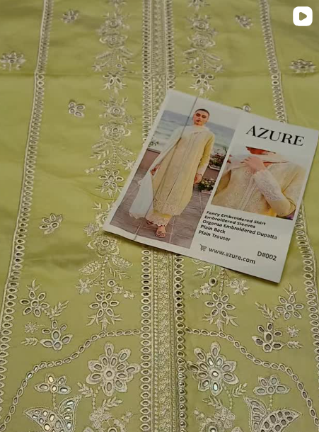 AZURE 3pcs lawn suit