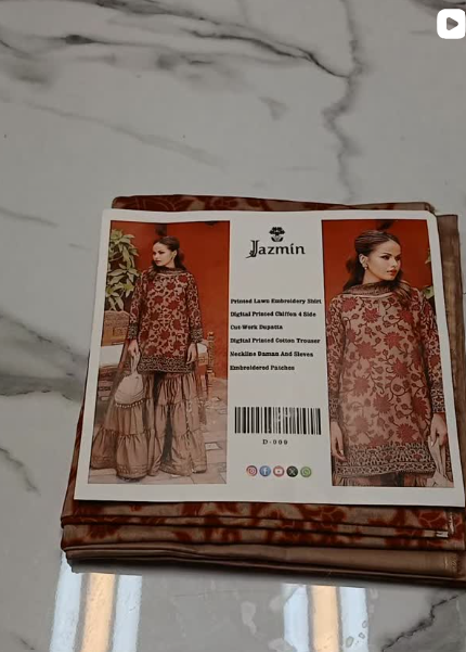 3pcs lawn suit