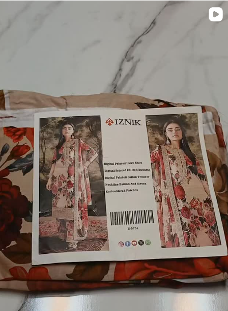 3pcs lawn suit
