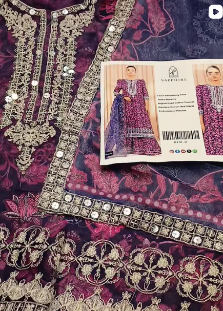 3pcs lawn suit