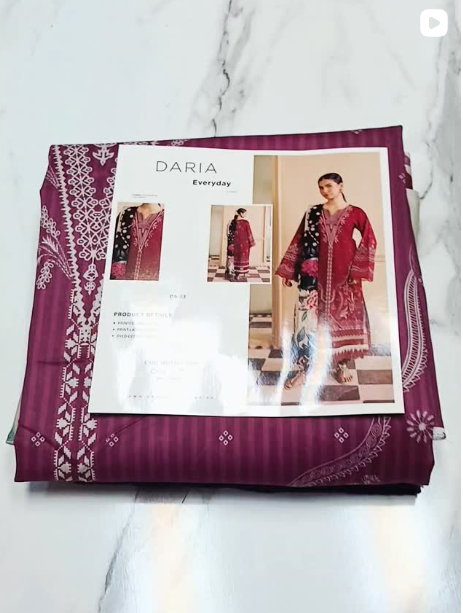 DARIA BY RIYAZ ARTS 3PCS LAWN SUIT