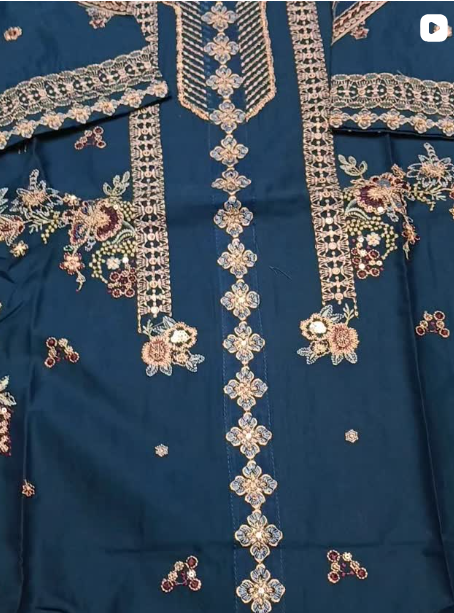 HUSSAIN REHAR 3PCS LAWN SUIT (DC FREE)