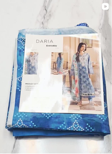 DARIA BY RIAZ ARTS 3PCS LAWN SUIT