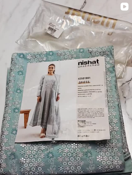 NISHAT 3PCS LAWN SUIT