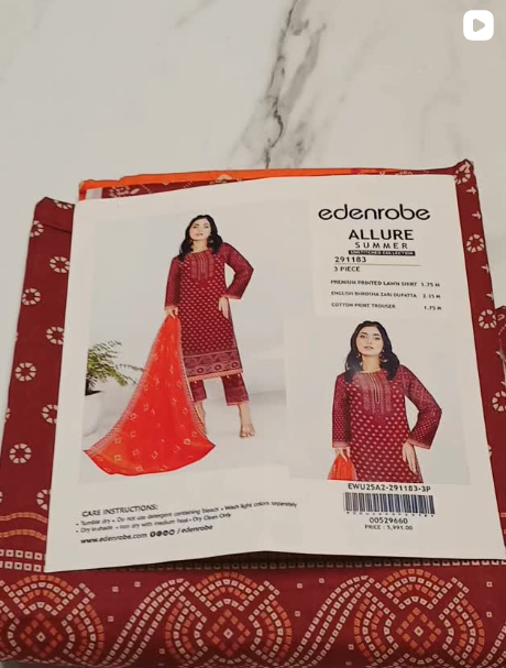 EDENROBE 3PCS LAWN SUIT