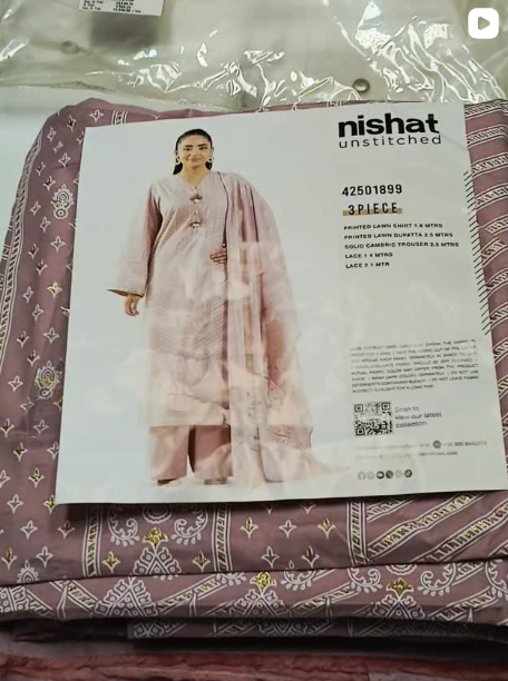 NISHAT 3PCS LAWN SUIT