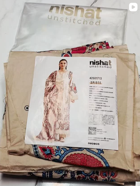 NISHAT 3PCS LAWN SUIT