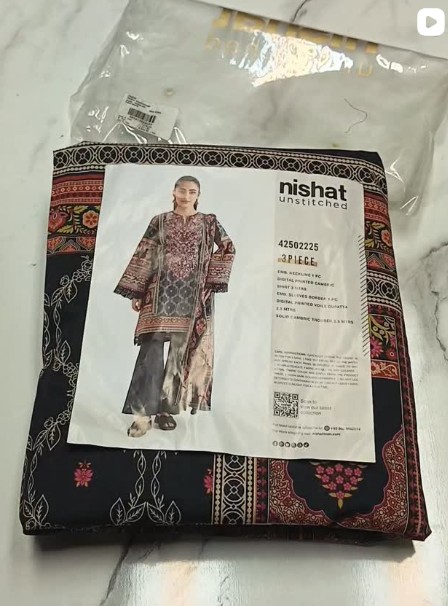 NISHAT 3PCS LAWN SUIT