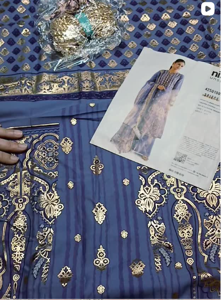 NISHAT 3PCS LAWN SUIT