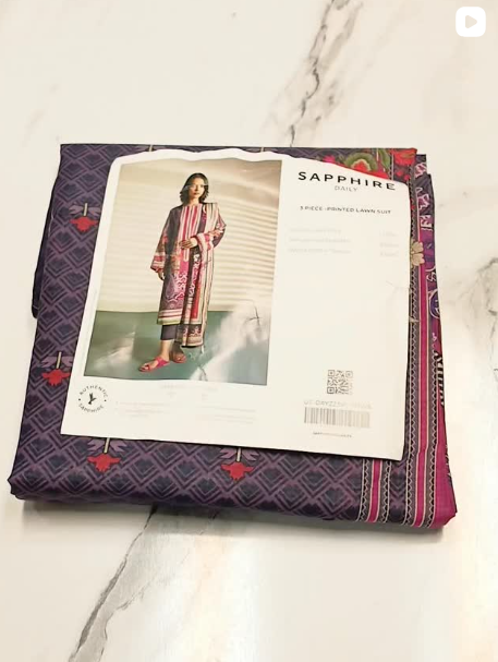 SAPPHIRE 3PCS LAWN SUIT